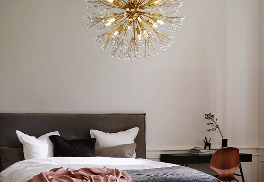 globe chandelier brass